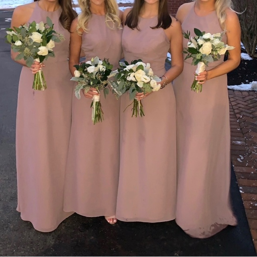 Sorella Vita Rosewood Color Floor Length Bridesmaid Dress Style 9234